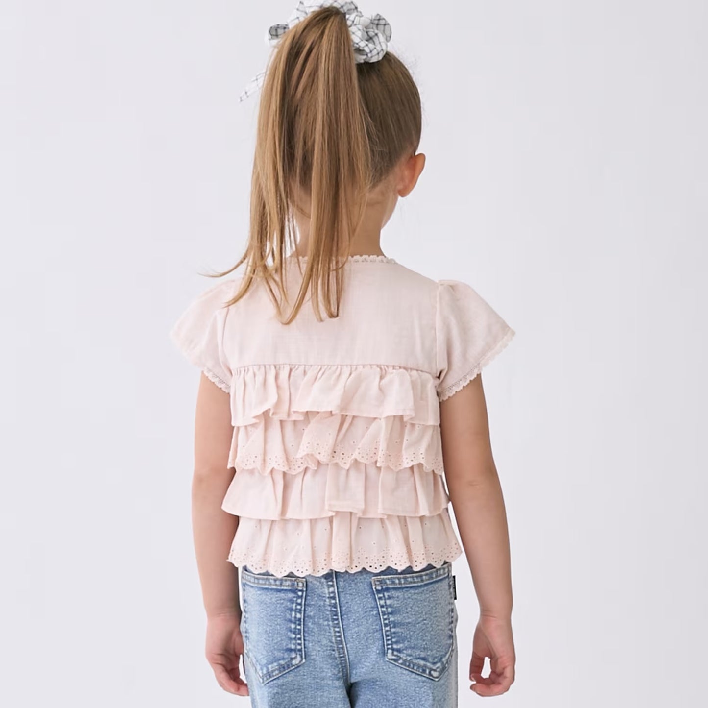日本童裝 pe#main 蕾絲荷葉邊上衣 80-130cm 女童款 夏季 TOPS