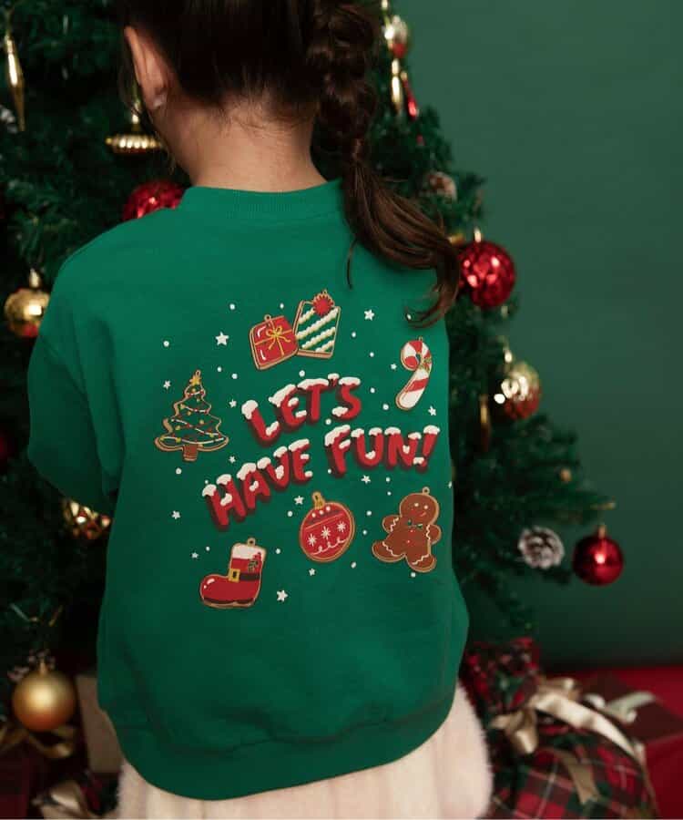 日本童裝 BREEZE 衛衣 80-140cm 男童款/女童款 冬季 Tops Christmas 聖誕快樂特輯 聖誕服裝/飾物配件 聖誕紅/新年紅