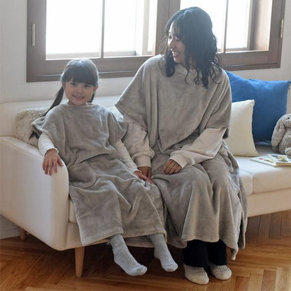 日本直送 超細纖維絨毛套頭睡袋/家居服 100-140cm 親子裝 男童款/女童款 秋冬季 睡袋系列