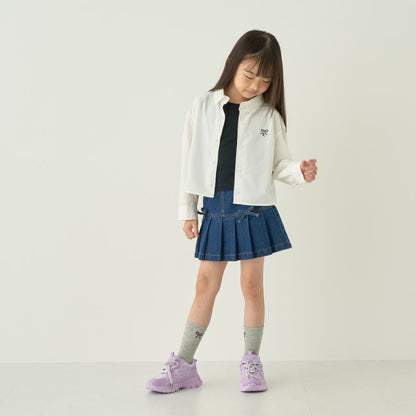日本童裝 Ly# mine 牛仔百摺裙 100-140cm 女童款 秋季 SKIRTS