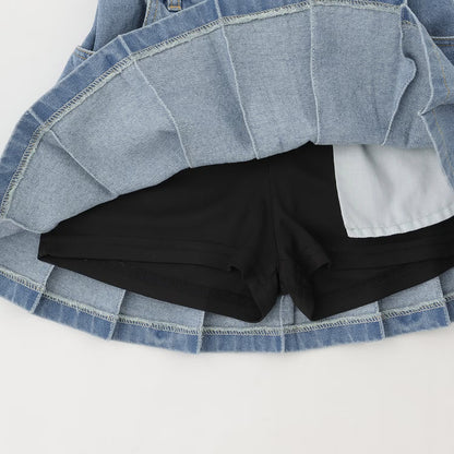 日本童裝 Ly# mine 牛仔百摺裙 100-140cm 女童款 秋季 SKIRTS