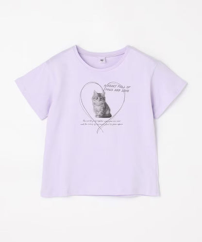 日本童裝 aF#a325 印花短袖上衣 90-160cm 女童款 夏季 TOPS