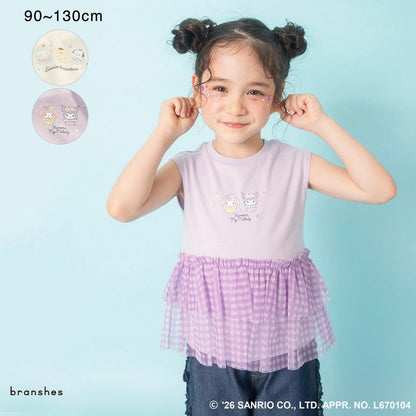 日本童裝 Branshes x Sanrio 荷葉邊層疊上衣 90-130cm 女童款 夏季 TOPS