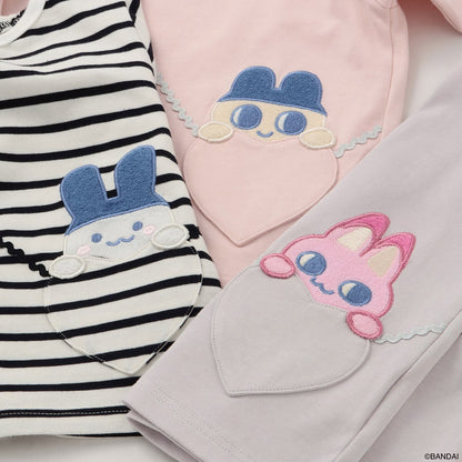 日本童裝 pe#main x【Tamagotchi】蝴蝶結肩上衣 90-130cm 女童款 秋季 TOPS