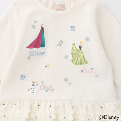 日本童裝 pe#main x Disney Frozen花邊上衣 80-130cm 女童款 冬季 TOPS