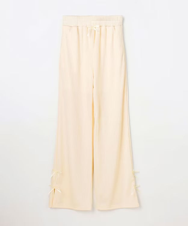 日本童裝 aF#a325 接觸冷感 羅紋寬喇叭褲 110-150cm 女童款 夏季 PANTS