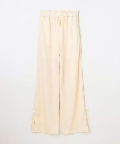 日本童裝 aF#a325 接觸冷感 羅紋寬喇叭褲 110-150cm 女童款 夏季 PANTS