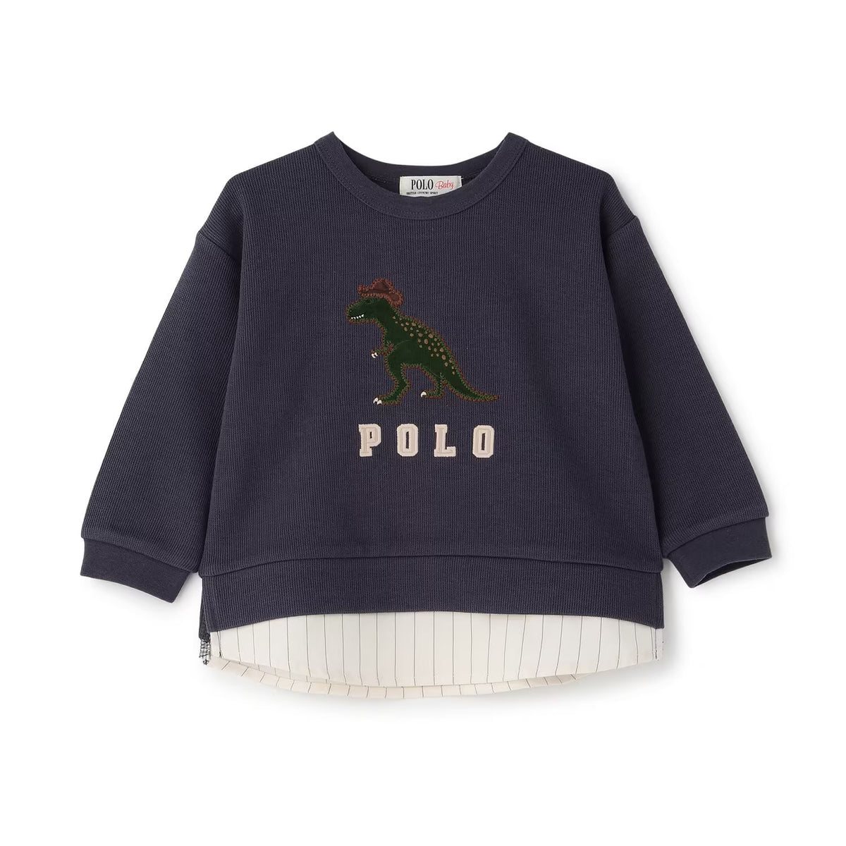 日本童裝 pe#main x【POLO BCS】假兩件衛衣 80-130cm 男童款 秋季 TOPS