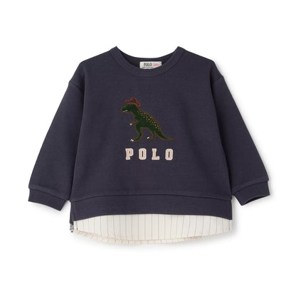日本童裝 pe#main x【POLO BCS】假兩件衛衣 80-130cm 男童款 秋季 TOPS