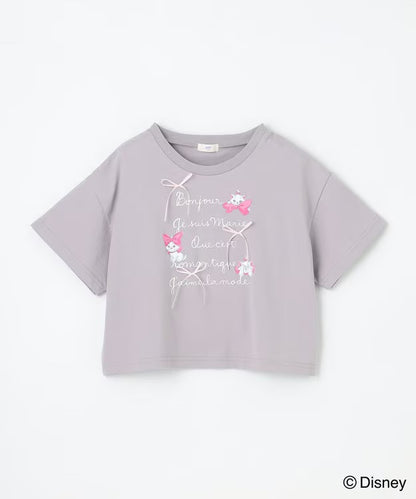日本童裝 aF#a325 x Disney Marie 印花短袖上衣 110-160cm 女童款 夏季 TOPS