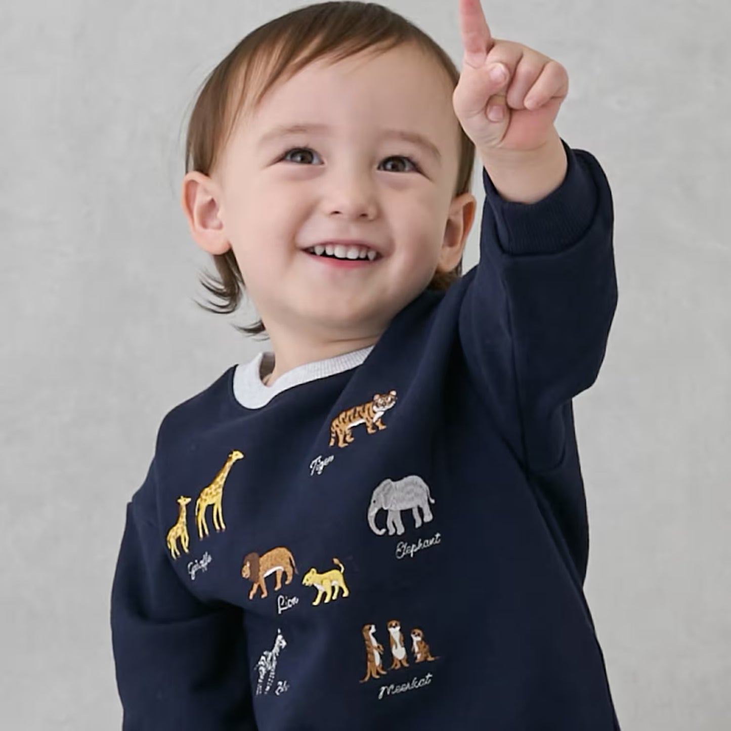 日本童裝 pe#main 動物刺繡衛衣 80-120cm 男童款 冬季 TOPS