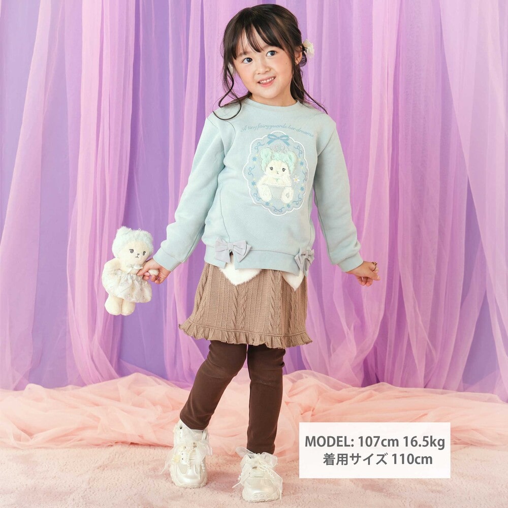 日本童裝  SLAP SLIP 【スラプリ】毛毛貼布衛衣 90-130cm 女童款 冬季 TOPS