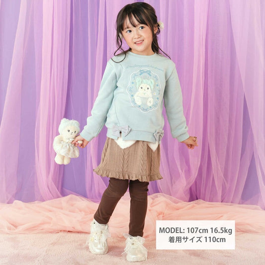 日本童裝  SLAP SLIP 【スラプリ】毛毛貼布衛衣 90-130cm 女童款 冬季 TOPS