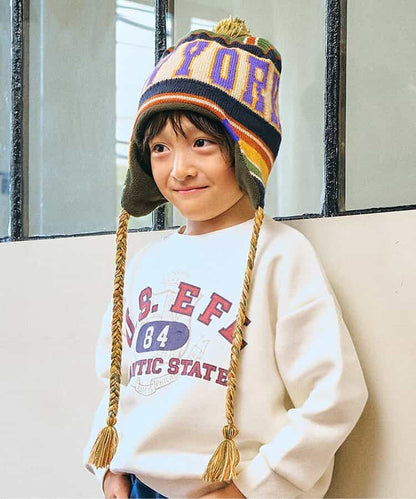 日本直送 F.O.KIDS 針織冷帽 48-58cm 帽系列 聖誕紅/新年紅