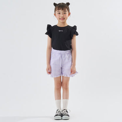Japanese children's clothing Ly# mine tank top and shorts set 100-150cm girls summer TOPS PANTS 