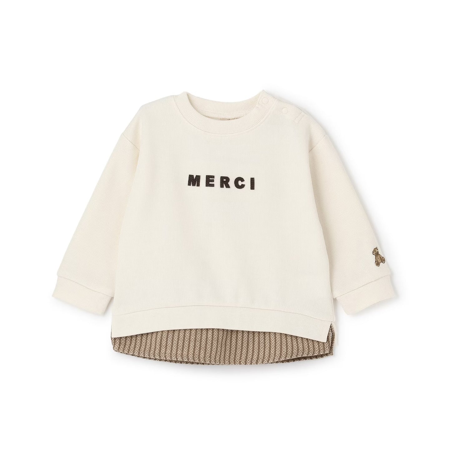 日本童裝 pe#main 假兩件衛衣 80-130cm 男童款 冬季 TOPS