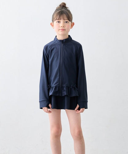 日本童裝 aF#a325 防UV 泳衣外套 100-150cm 女童款 夏季 夏日玩水泳衣特輯