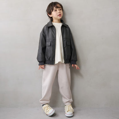 日本童裝 b・R# 仿皮皮褸外套 110-140cm 男童款 冬季(適合初秋、香港平均溫度、寒冷天氣）OUTERWEAR 【日本預售：2026年9月中旬】