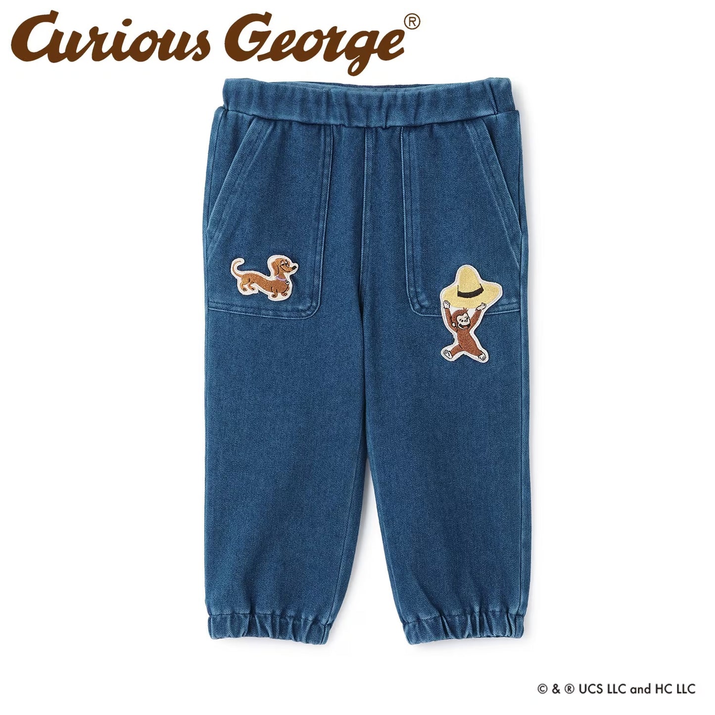 日本童裝 pe#main x Curious George 工裝長褲 80-130cm 男童款 冬季 PANTS