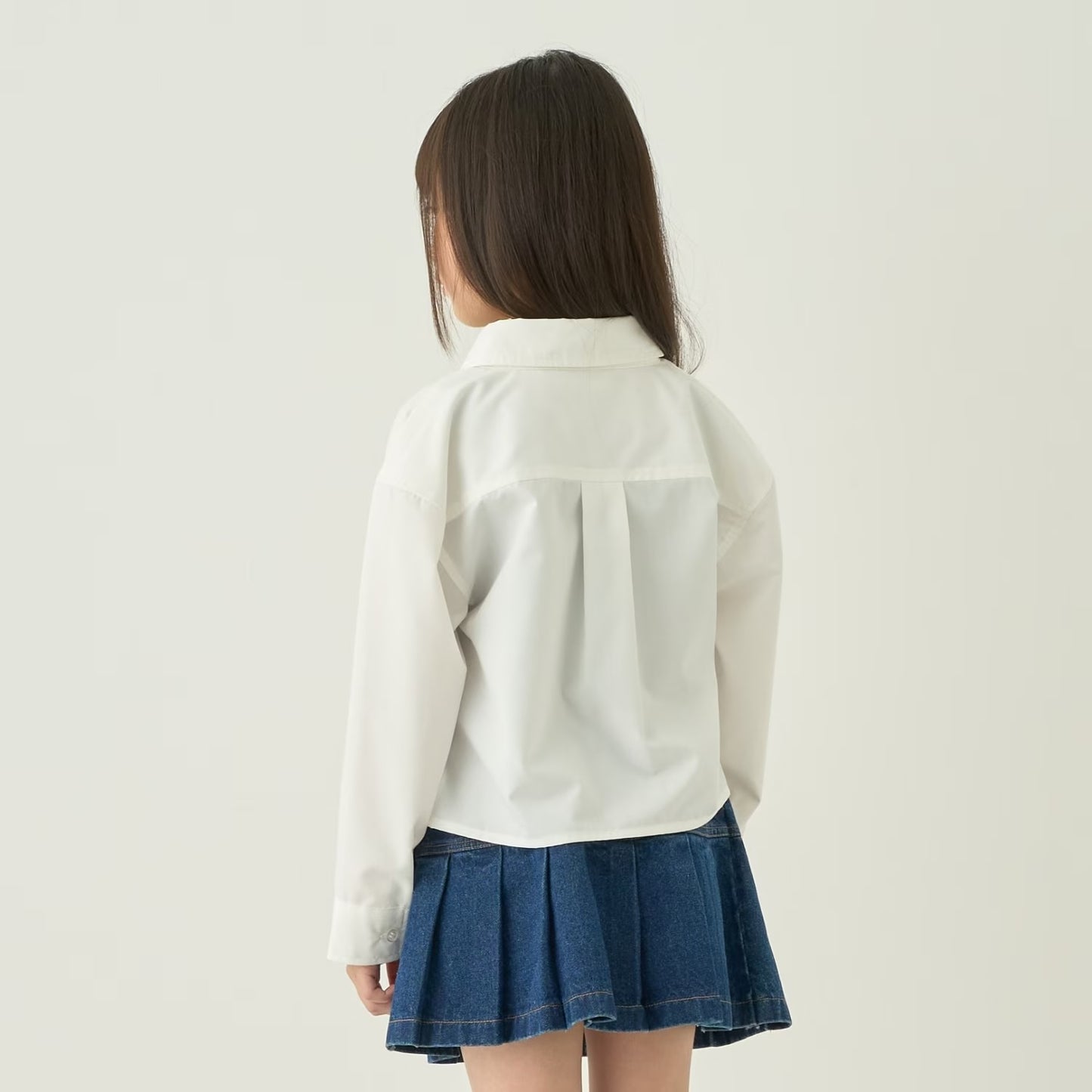 日本童裝 Ly# mine 學生妹短款襯衫 100-150cm 女童款 秋季 TOPS 萬聖節 Cosplay服裝 Halloween攪鬼特輯