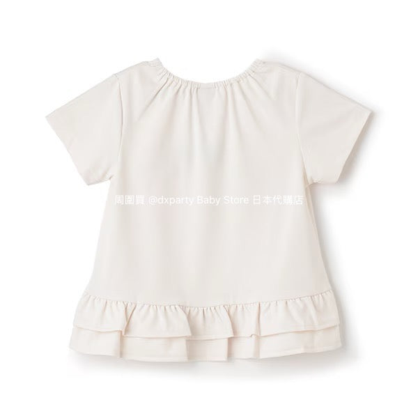 Japanese children's clothing pe#main amphibious quick-drying embroidered top 80-130cm girls summer TOPS summer swimsuit special edition 