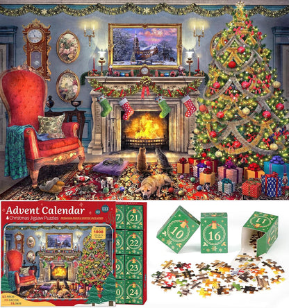 英美直送 Jigsaw Puzzles Festive Fireplace 聖誕倒數日曆 大人款/兒童款 聖誕快樂特輯 聖誕倒數日曆A 不參與$900免運 滿$900可加$25免運 Christmas Advent Calendars 2025