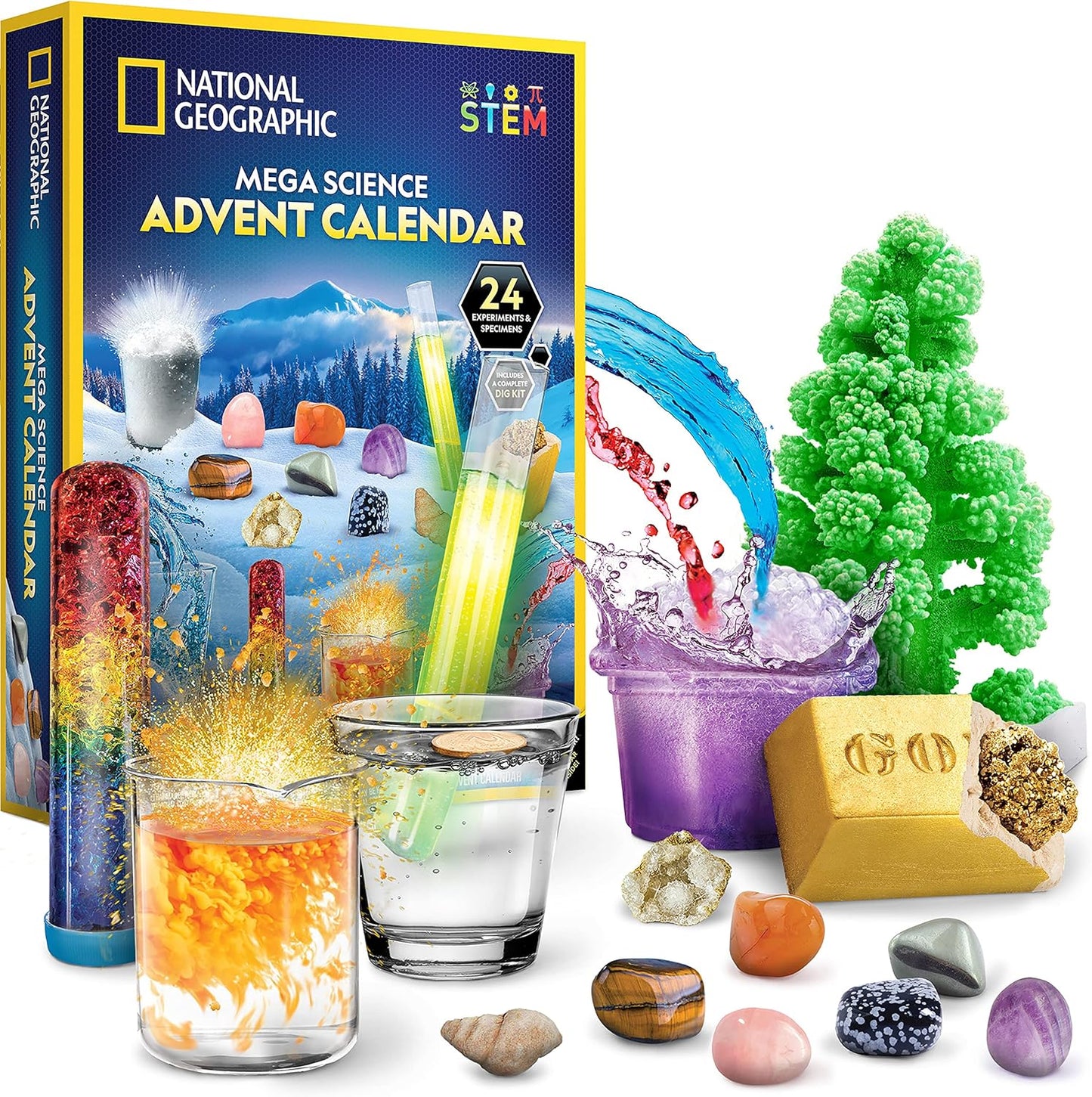 英美直送 NATIONAL GEOGRAPHIC Science Kit & Rock Collection 聖誕倒數日曆 兒童款 聖誕快樂特輯 聖誕倒數日曆A 不參與$900免運 滿$900可加$25免運 Christmas Advent Calendars 2025