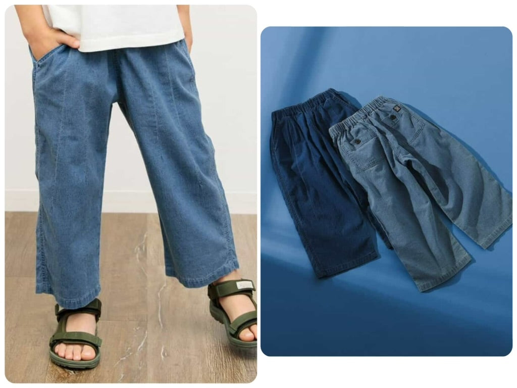 Japanese children's clothing BREEZE casual jeans 80-140cm boys' summer PANTS 