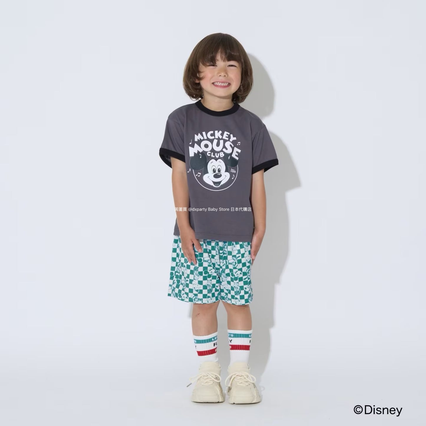 Japanese children's clothing b・R# x Diseny quick-drying UV-resistant printed tops (100-150cm) for boys and girls (summer TOPS) 