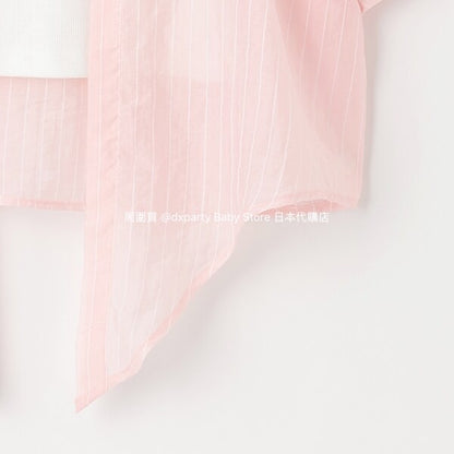 Lovetoxic Japanese children's clothing fake two-piece off-the-shoulder shirt 140-160cm girls summer TOPS 
