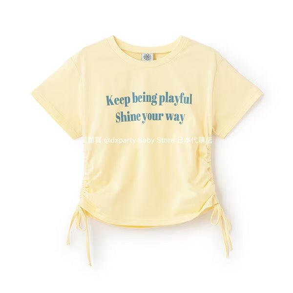 Lovetoxic Japanese Children's Clothing Waisted Short Top 140-170cm Girls Summer TOPS 