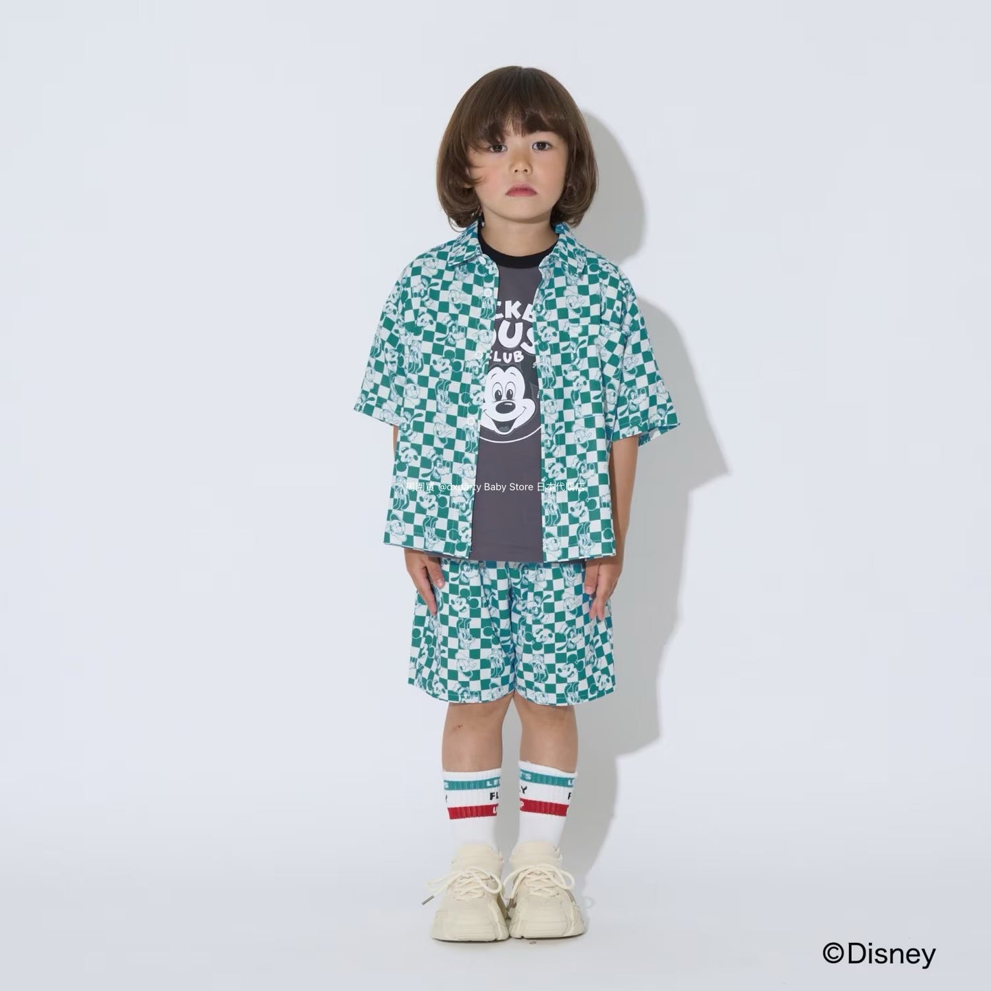 Japanese children's clothing b・R# x Diseny quick-drying UV-resistant printed tops (100-150cm) for boys and girls (summer TOPS) 