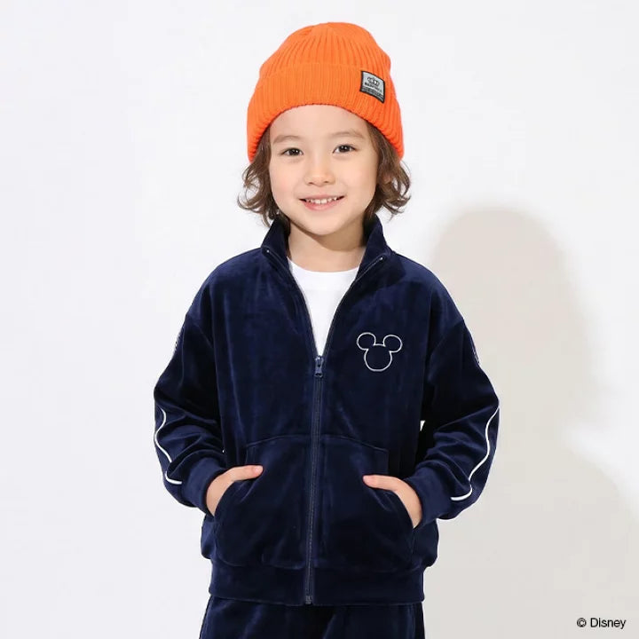 日本童裝 BDL x Disney 絲絨運動外套 80-140cm 男童款/女童款 秋季 OUTERWEAR 聖誕紅/新年紅