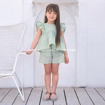 Japanese children's clothing Ly# mine ruffle pocket shorts 100-150cm girls summer PANTS 
