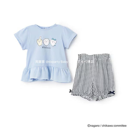 Japanese children's clothing pe#main x Chiikawa ちいかわ pajamas 90-130cm girls' summer pajamas series 