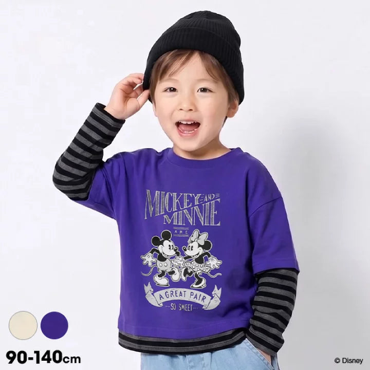 日本童裝 BDL x Disney 假兩件印花上衣 90-140cm 男童款 秋季 TOPS