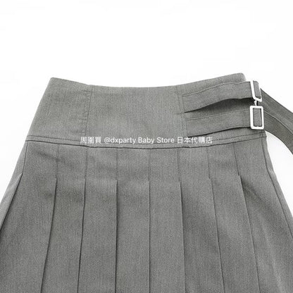 Lovetoxic Japanese Children's Clothing Suspender Skirt Two-Piece Set 140-160cm Girls Summer TOPS SKIRTS 