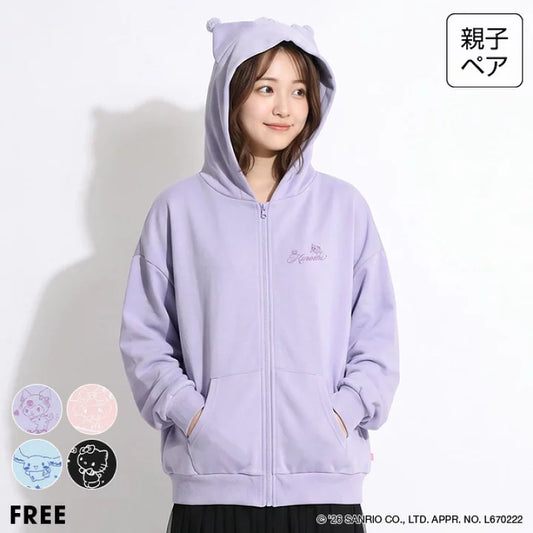日本童裝 BDL x Sanrio 親子裝 可愛耳仔衛衣外套 Free Size 大人款 冬季 OUTERWEAR