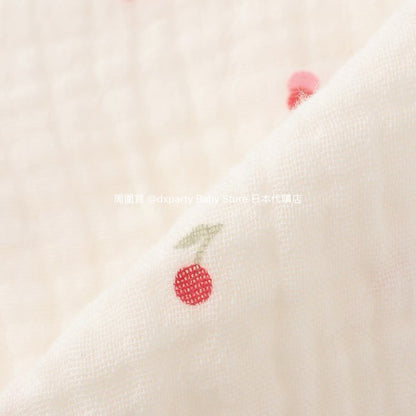 Japanese children's clothing pe#main puff sleeve double gauze pajamas 80-130cm girls' summer pajamas series 