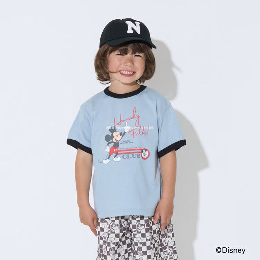 Japanese children's clothing b・R# x Diseny quick-drying UV-resistant printed tops (100-150cm) for boys and girls (summer TOPS) 