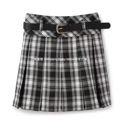 Lovetoxic Checkered Skirt (140-160cm) for Girls (Summer) 