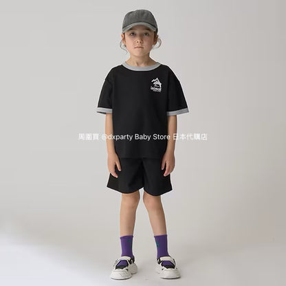 Japanese Kidswear mini#ML Quick-Dry Series Contact Cooling Two-Piece Sports Set (90-140cm) Boys'/Girls' Summer TOPS PANTS 