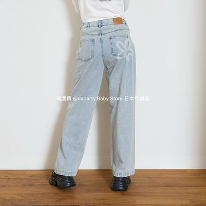 Lovetoxic Japanese children's clothing dark pattern jeans 140-170cm girls summer PANTS 
