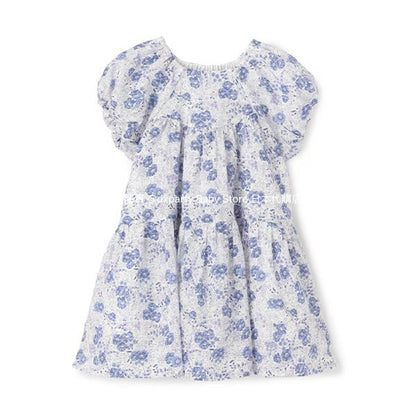 Japanese children's clothing pe#main cool-to-touch, quick-drying lantern-sleeve dress (80-130cm) for girls (summer dresses) 