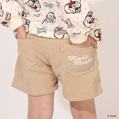日本童裝 BDL x Disney 米妮燈芯絨短褲 90-140cm 女童款 秋季 PANTS
