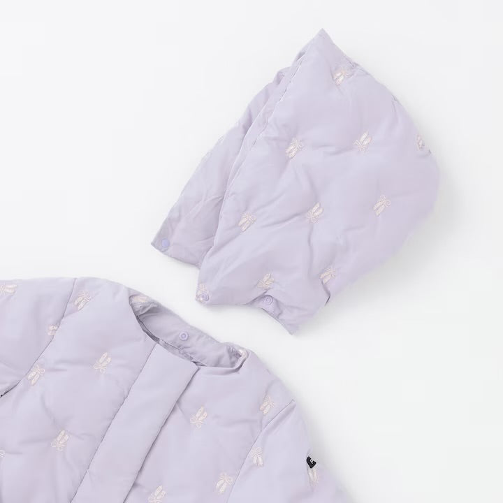 日本童裝 pe#main 刺繡圖案夾棉外套 80-130cm 女童款 冬季 (適合香港平均溫度、寒冷天氣）OUTERWEAR 