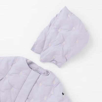 日本童裝 pe#main 刺繡圖案夾棉外套 80-130cm 女童款 冬季 (適合香港平均溫度、寒冷天氣）OUTERWEAR 