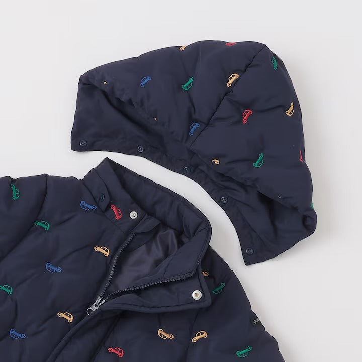 日本童裝 pe#main 刺繡絎縫夾棉外套 80-130cm 男童款 冬季 (適合香港平均溫度、寒冷天氣）OUTERWEAR