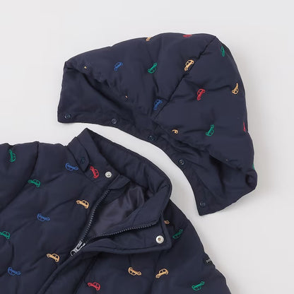 日本童裝 pe#main 刺繡絎縫夾棉外套 80-130cm 男童款 冬季 (適合香港平均溫度、寒冷天氣）OUTERWEAR