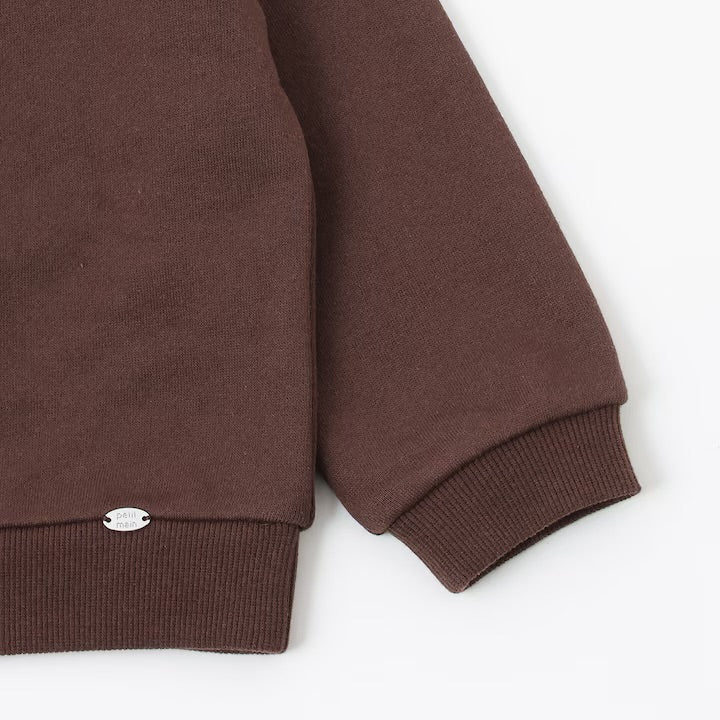 日本童裝 pe#main 抓毛珍珠蝴蝶結衛衣 80-130cm 女童款 冬季 TOPS